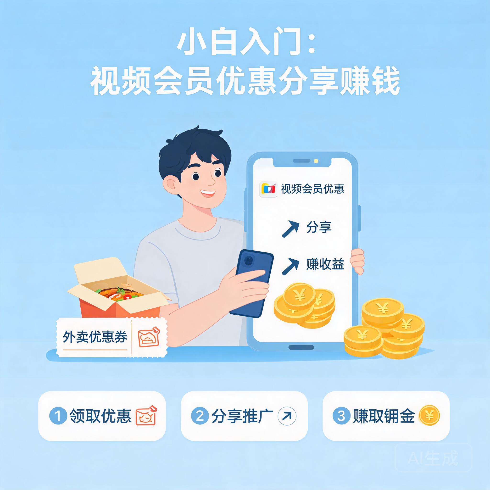 小白入门：视频会员优惠分享赚钱少走弯路的做法