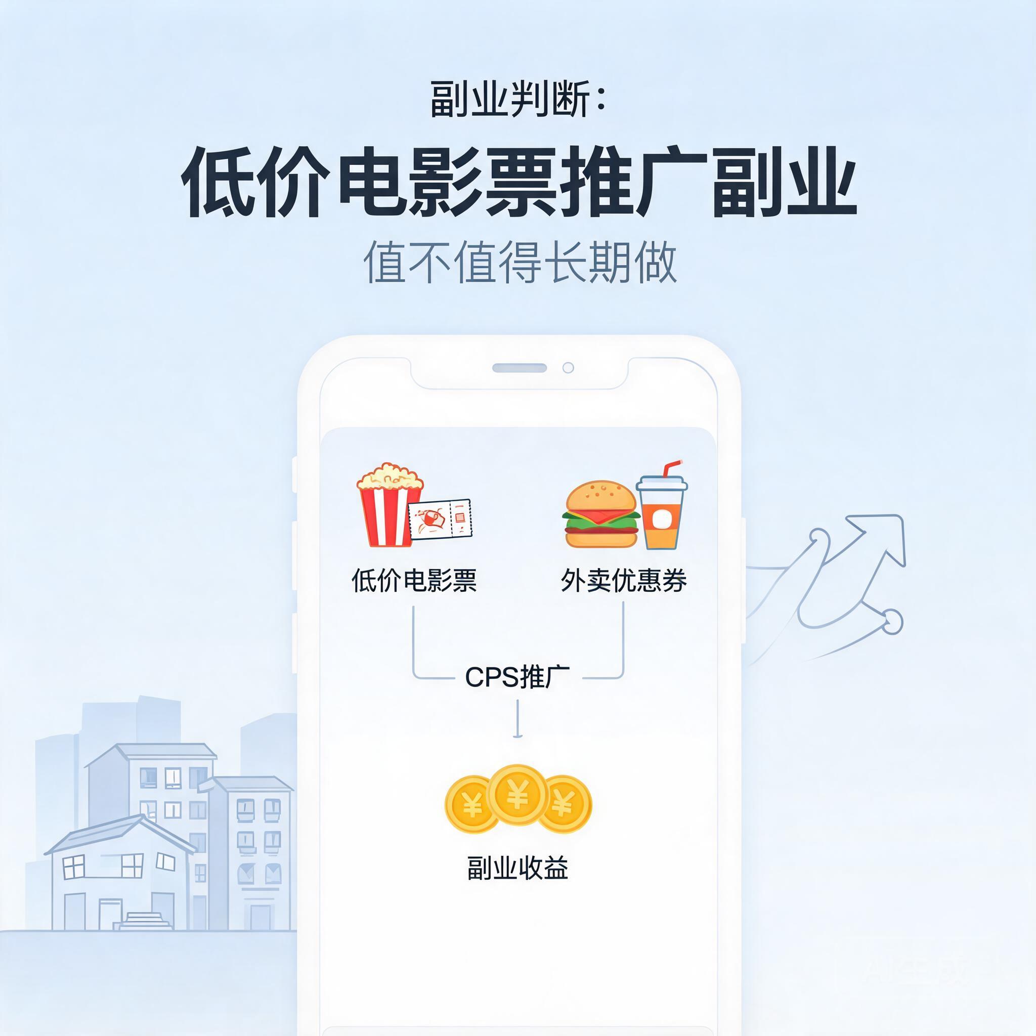 副业判断：低价电影票推广副业值不值得长期做
