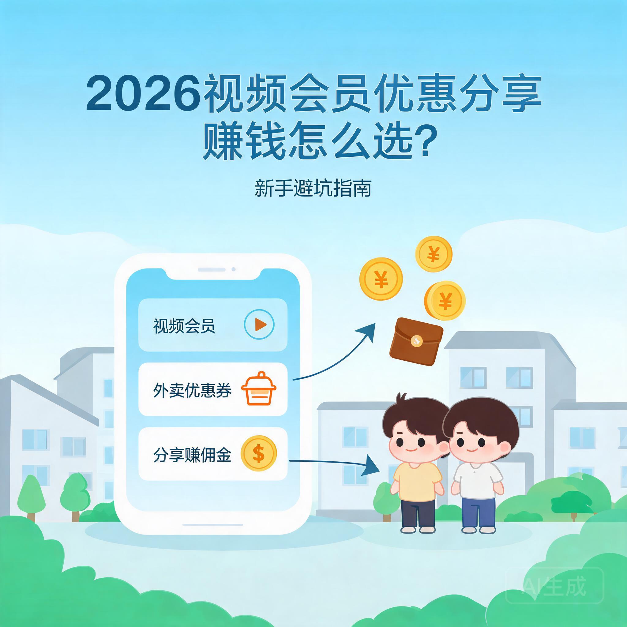 2026视频会员优惠分享赚钱怎么选？新手避坑指南