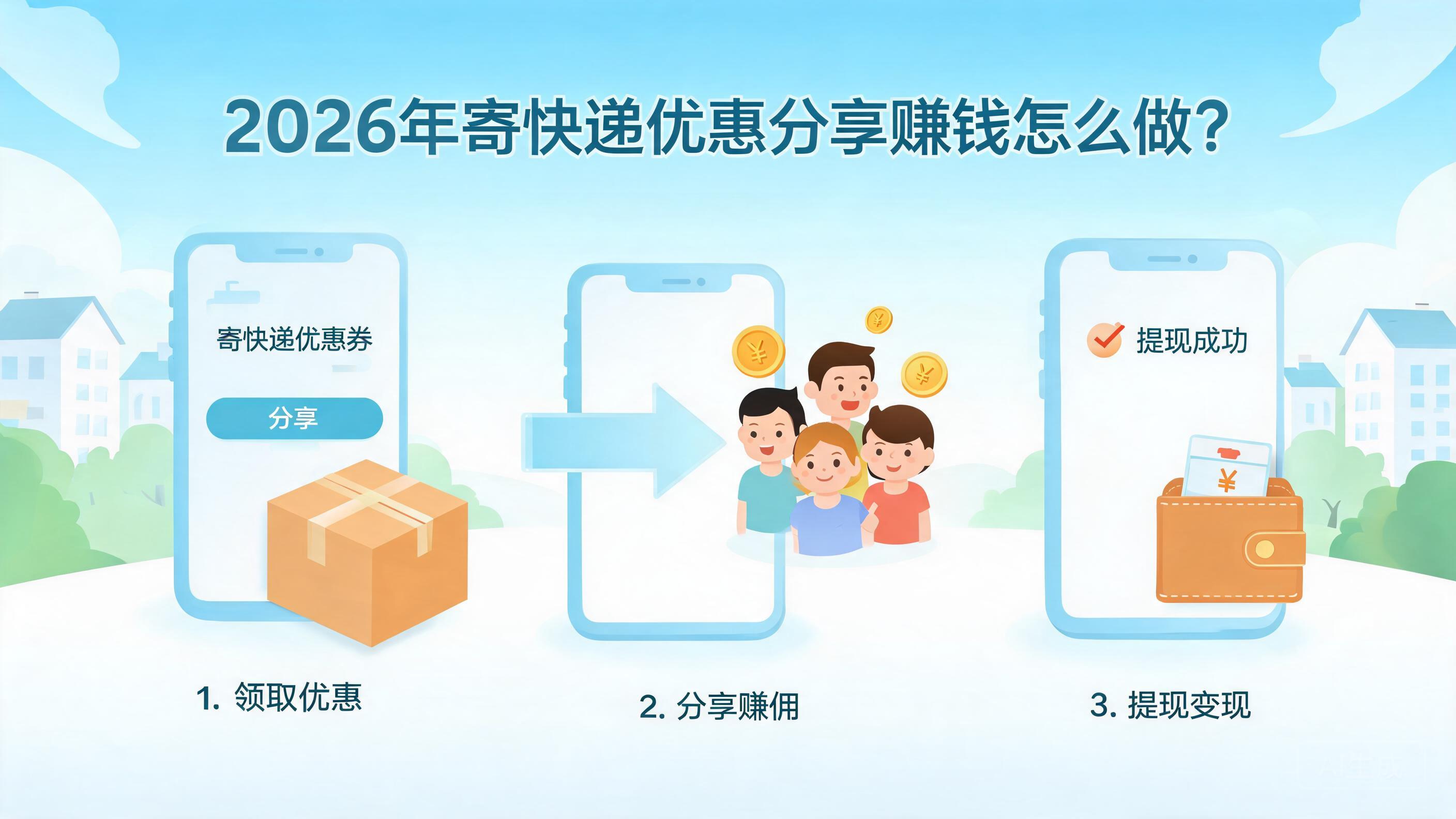 2026年寄快递优惠分享赚钱怎么做？零基础新手快速上手技巧