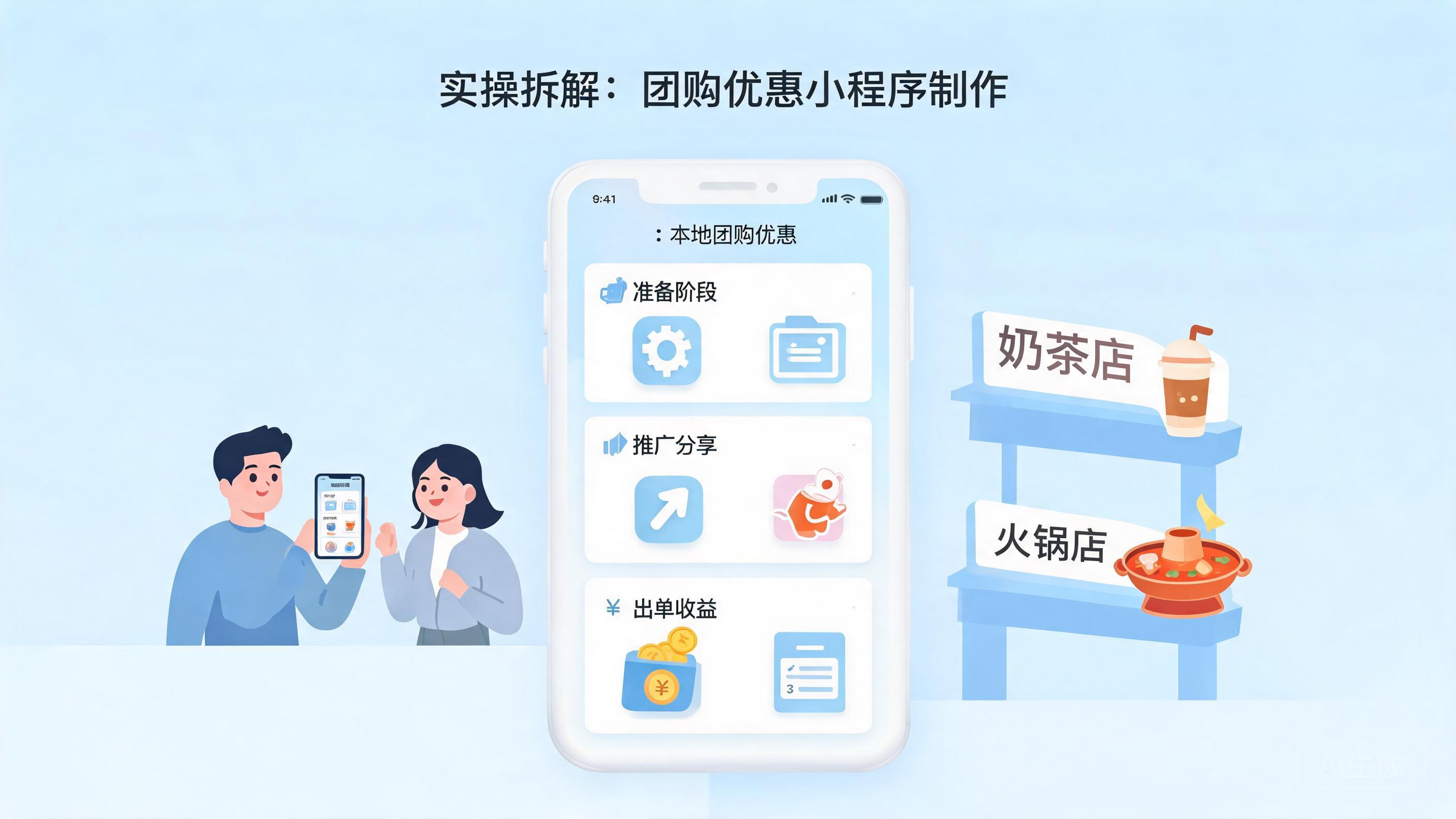实操拆解：团购优惠小程序制作从准备到出单怎么安排