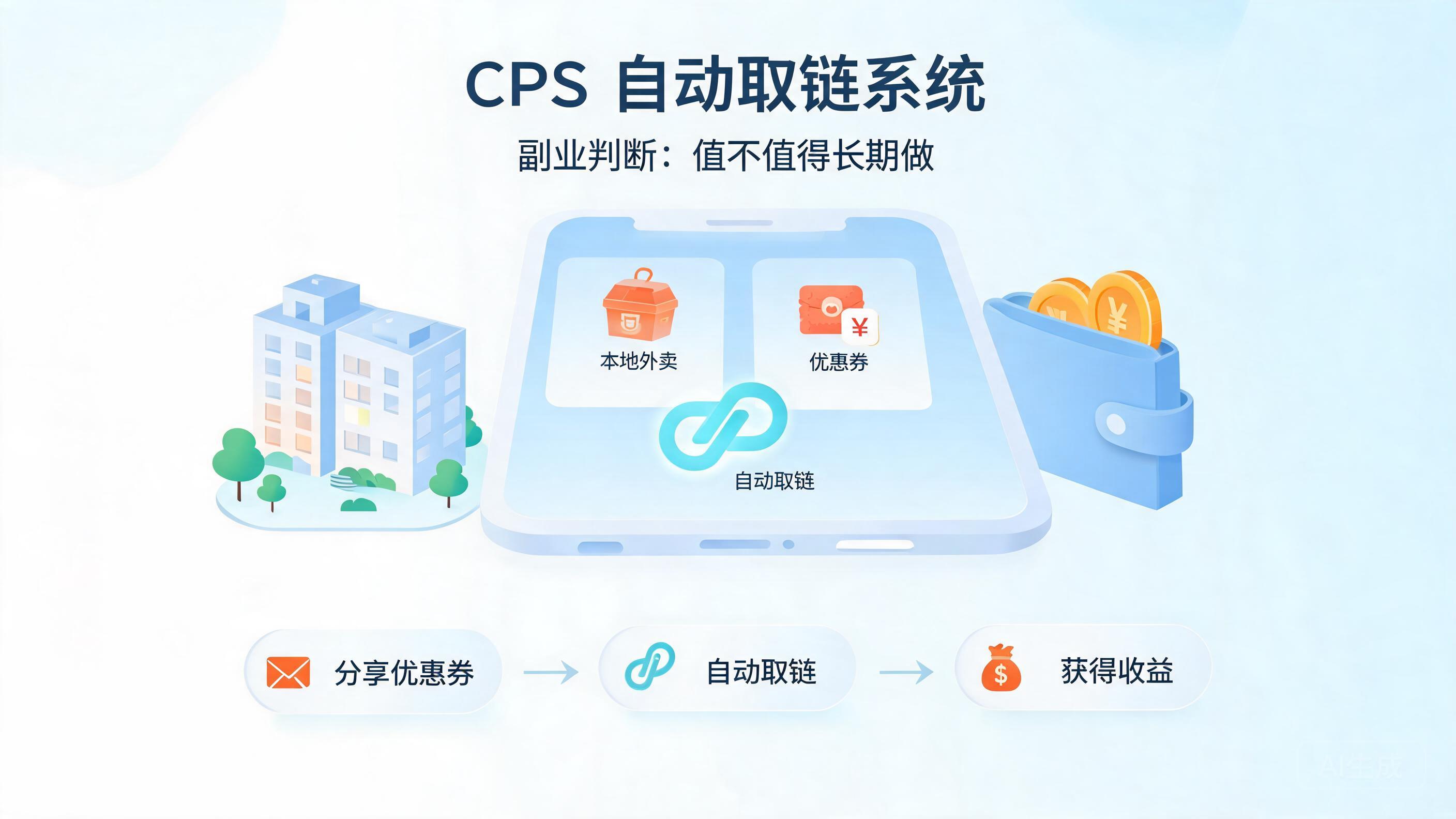 副业判断：CPS 自动取链系统值不值得长期做