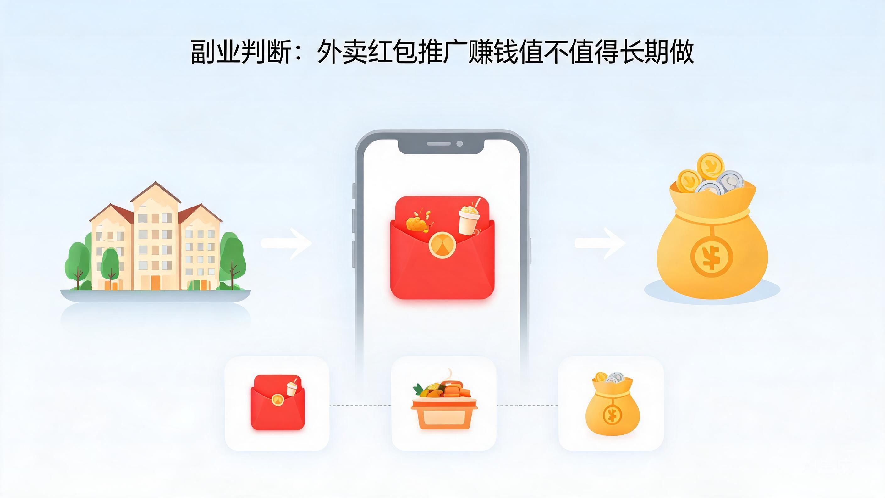 副业判断：外卖红包推广赚钱值不值得长期做