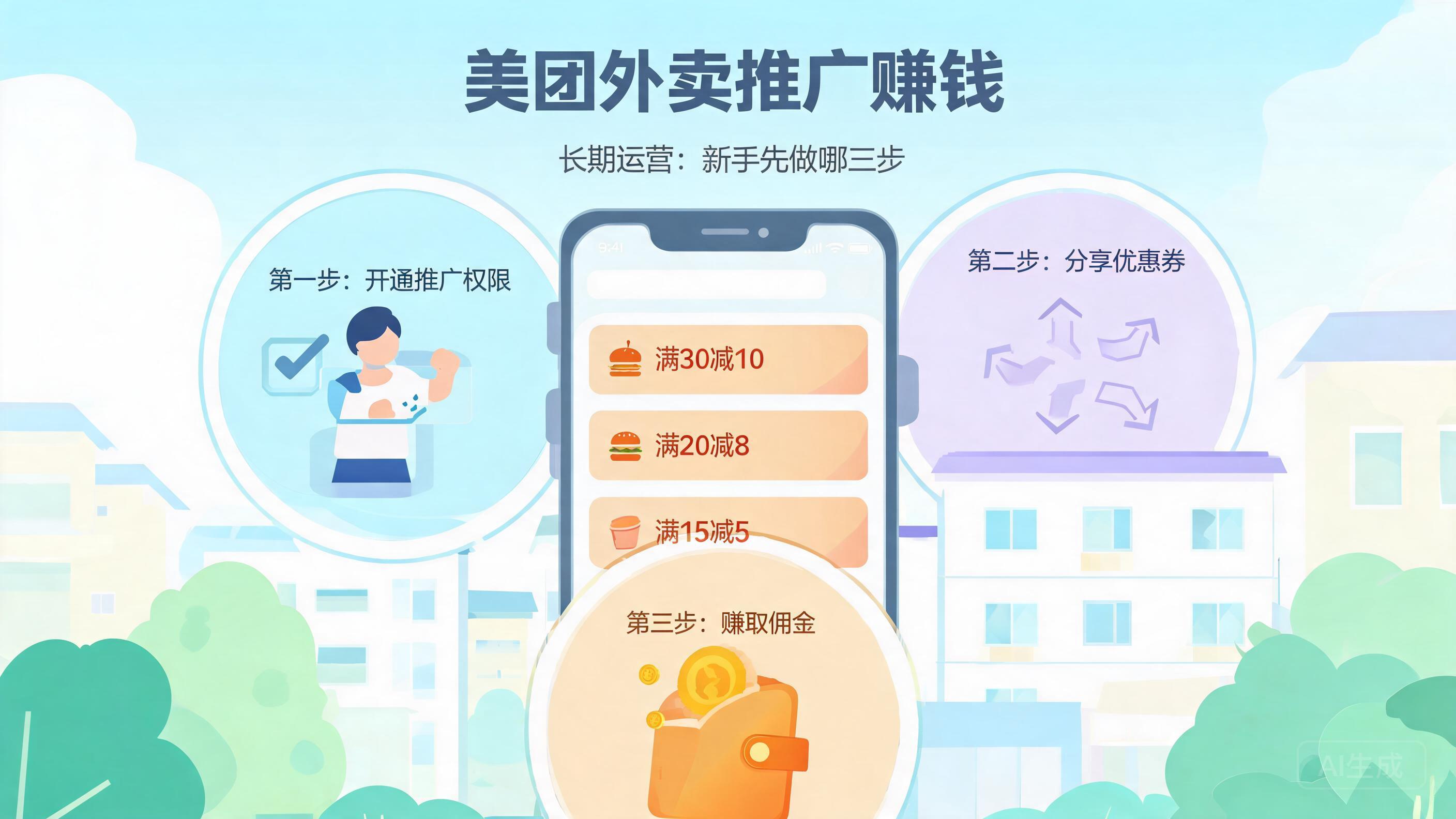 长期运营：美团外卖推广赚钱新手先做哪三步
