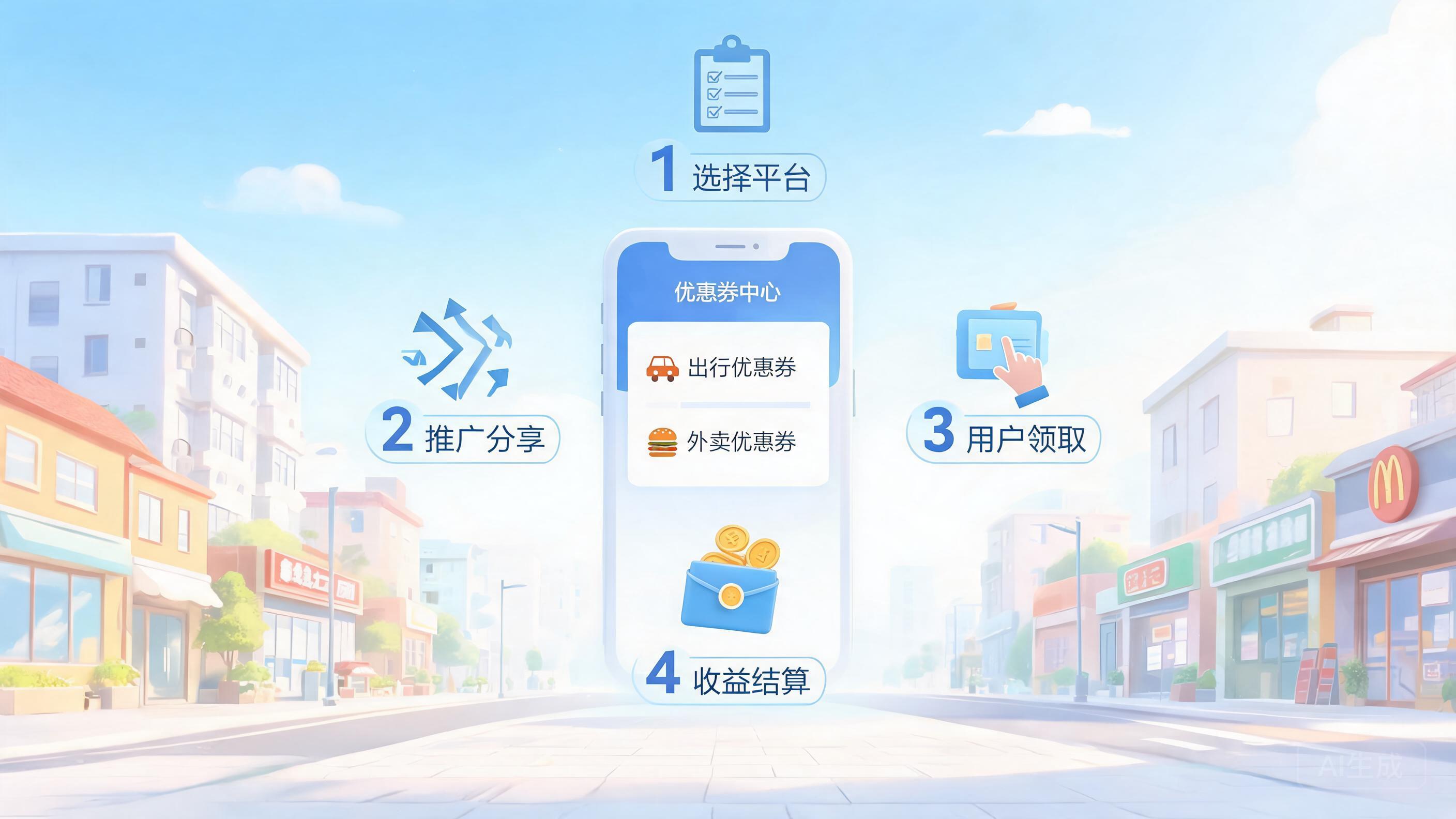 真实流程：出行优惠券推广从选平台到结算