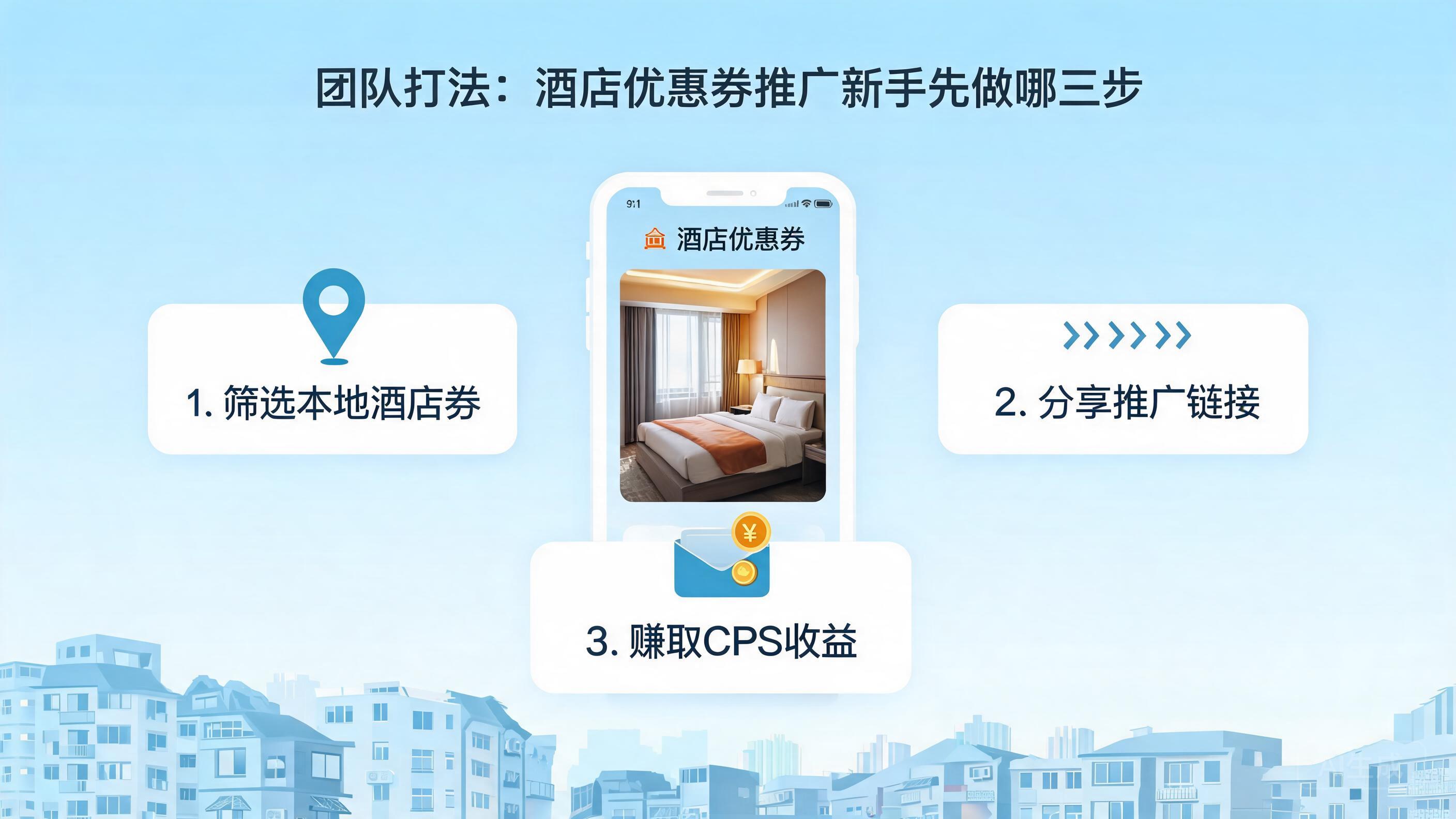 团队打法：酒店优惠券推广新手先做哪三步