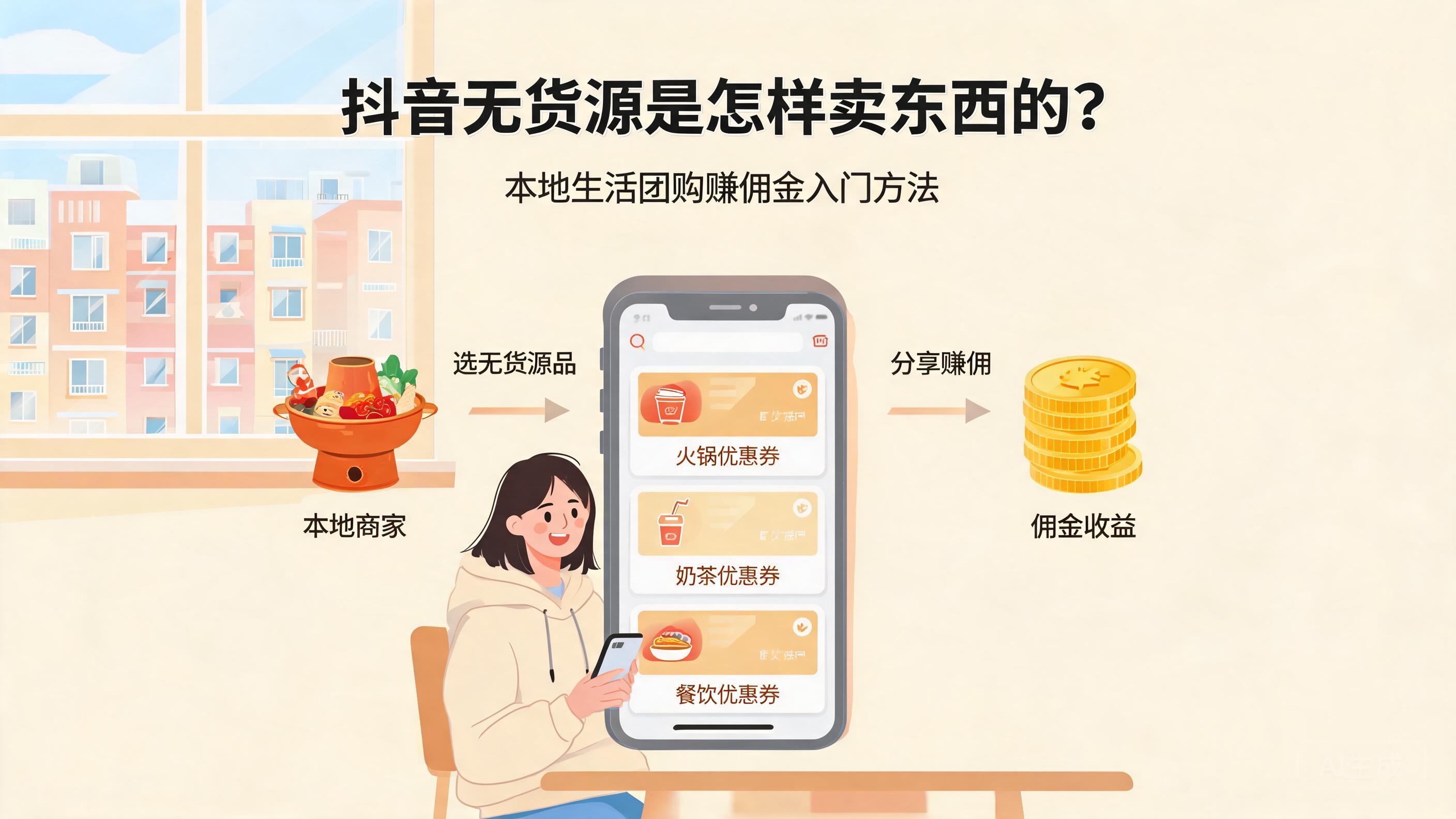 无货源如何抖音卖东西赚钱？零基础新手的CPS推广实操手册